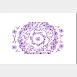 Violet Purple Rhapsody Floral Posters and Art